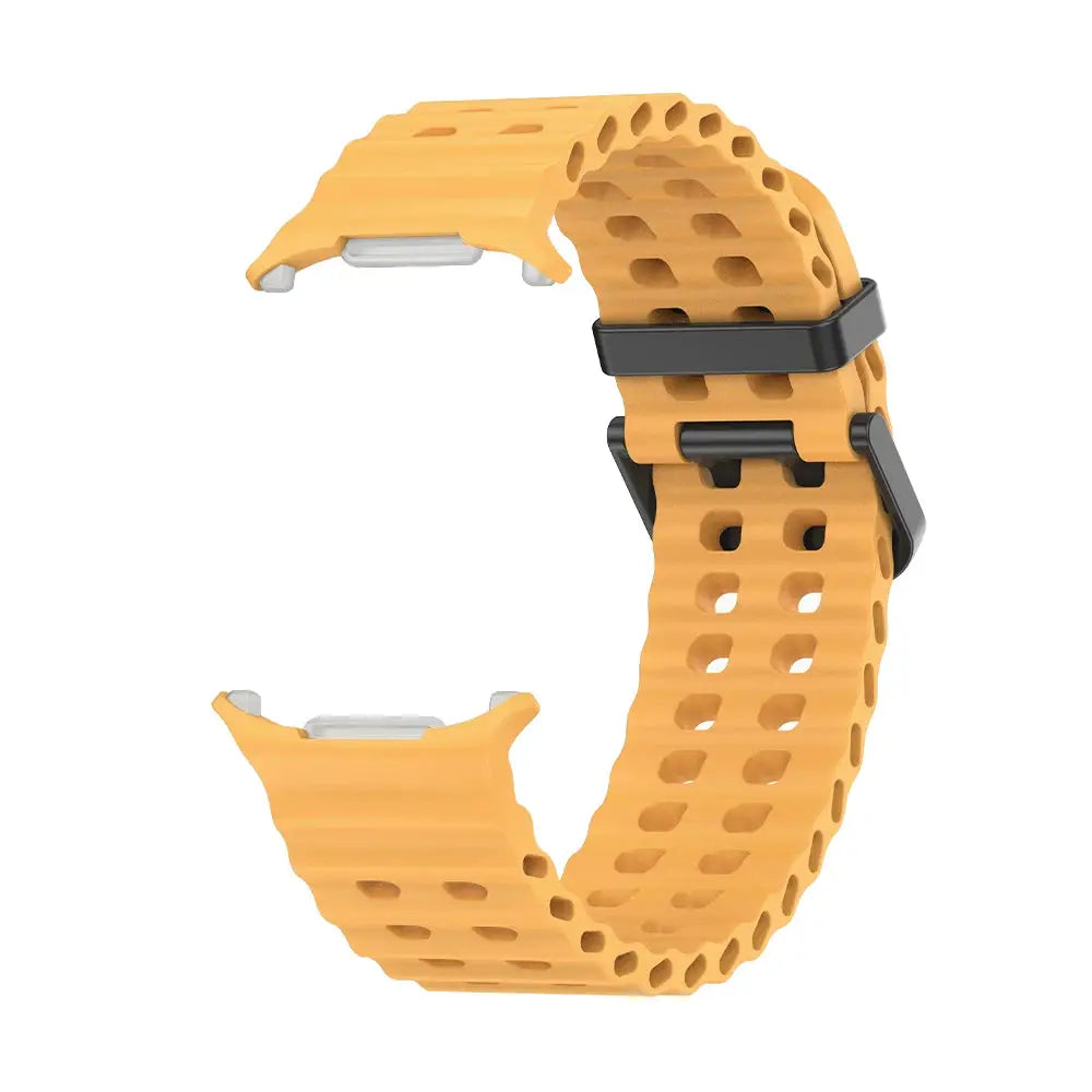 NEW Marine Silicone Strap For Samsung watch ultra 47mm Bracelet No Gaps Sport two-tone Band for Galaxy 8 ultra watchband 2030
