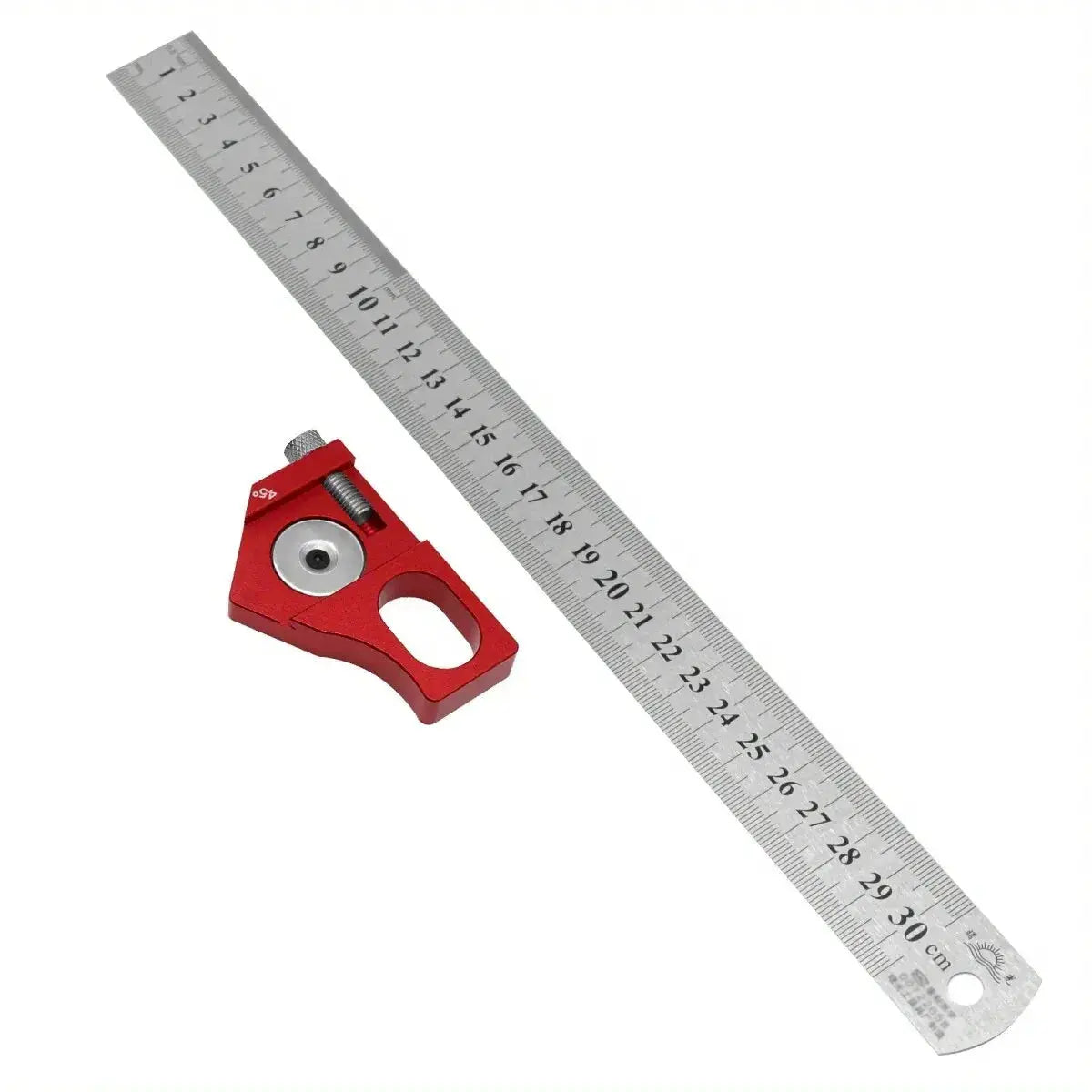 Positioning Block Stop 45 And 90 Degrees Aluminum Alloy Steel Ruler Set 3mm Thickness For Woodworking
