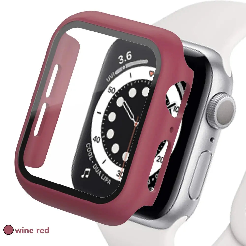 Tempered Glass+Cover for Apple Watch Case Ultra Accessories SE 3 4 5 6 7 8 Iwatch Screen Protector Case 49mm 45mm 41mm 44mm 40mm