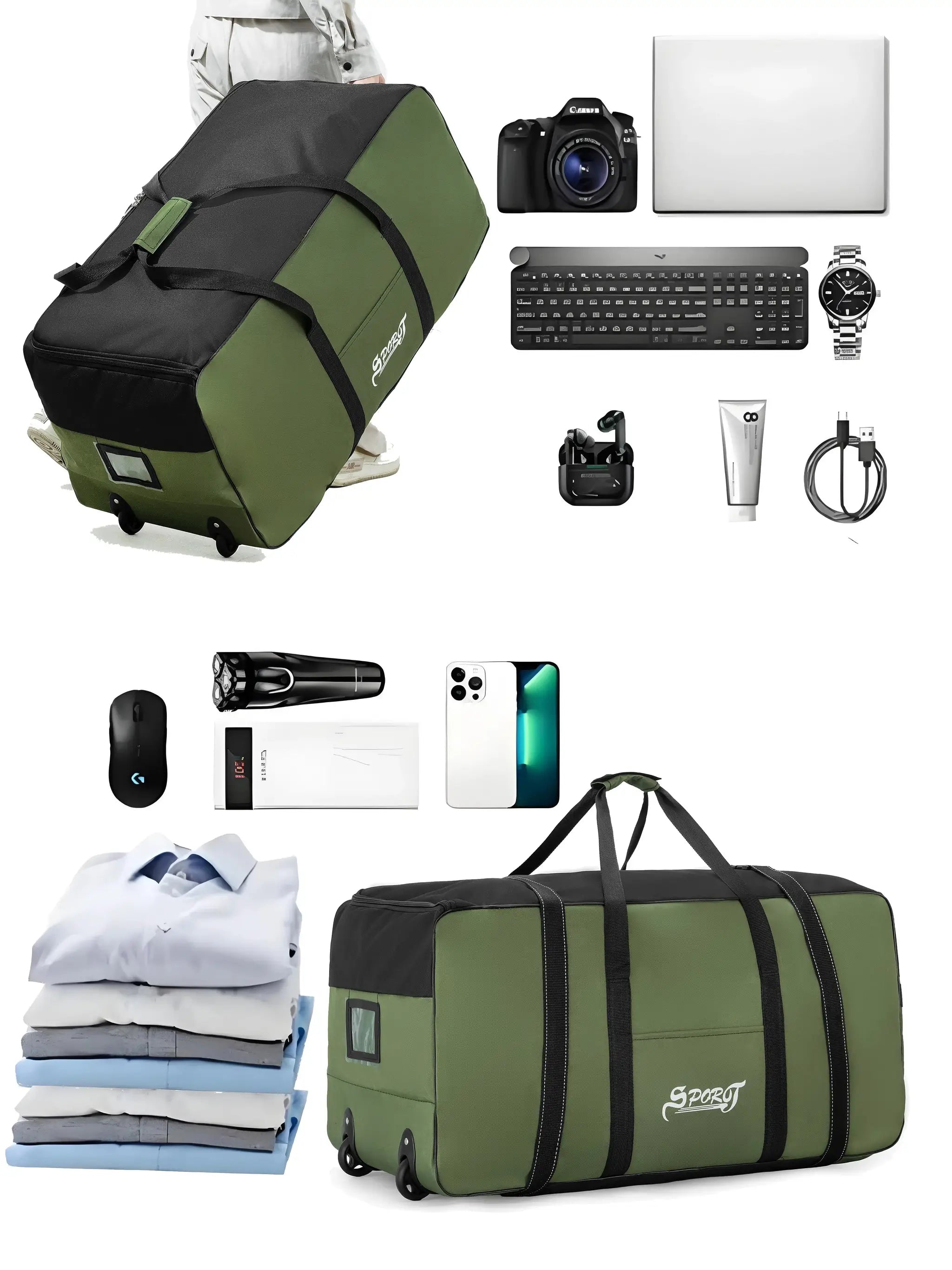 Oversized Large Capacity Outdoor Camping Storage Box On Wheels For Tent Gear And Picnic Supplies Travel Bag