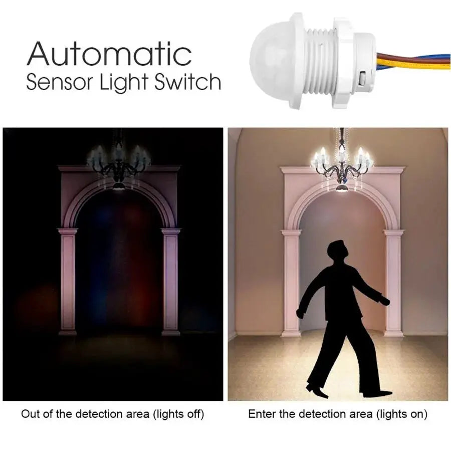 Mini PIR Motion Sensor Light Switch For AC 110V To 240V Auto On Off Infrared Detector Night Lamp