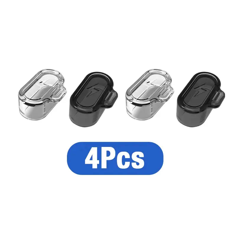 4-pack charging port dustproof plug covers, TPU clear and black, for Garmin Forerunner 955/945/255 and Fenix 7/6 series