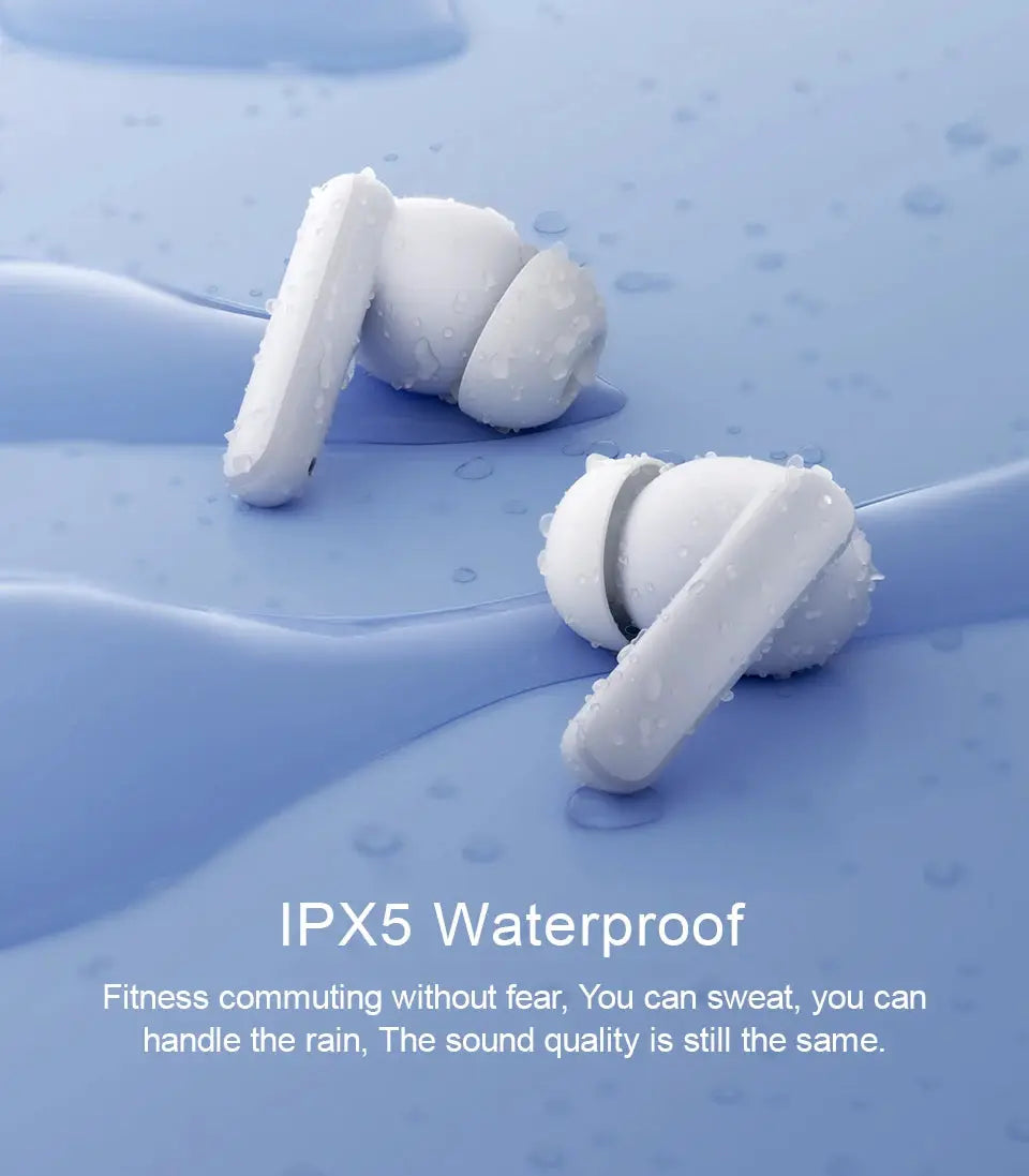 QCY T13 ANC wireless earbuds, white, IPX5 waterproof, two earbuds