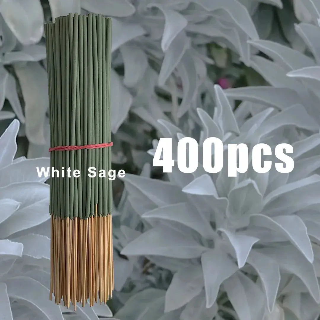 White Sage Incense Sticks Pack 20 50 8.66 Inch Long For Yoga And Meditation Purifies Mind And Eliminates Negative Energy