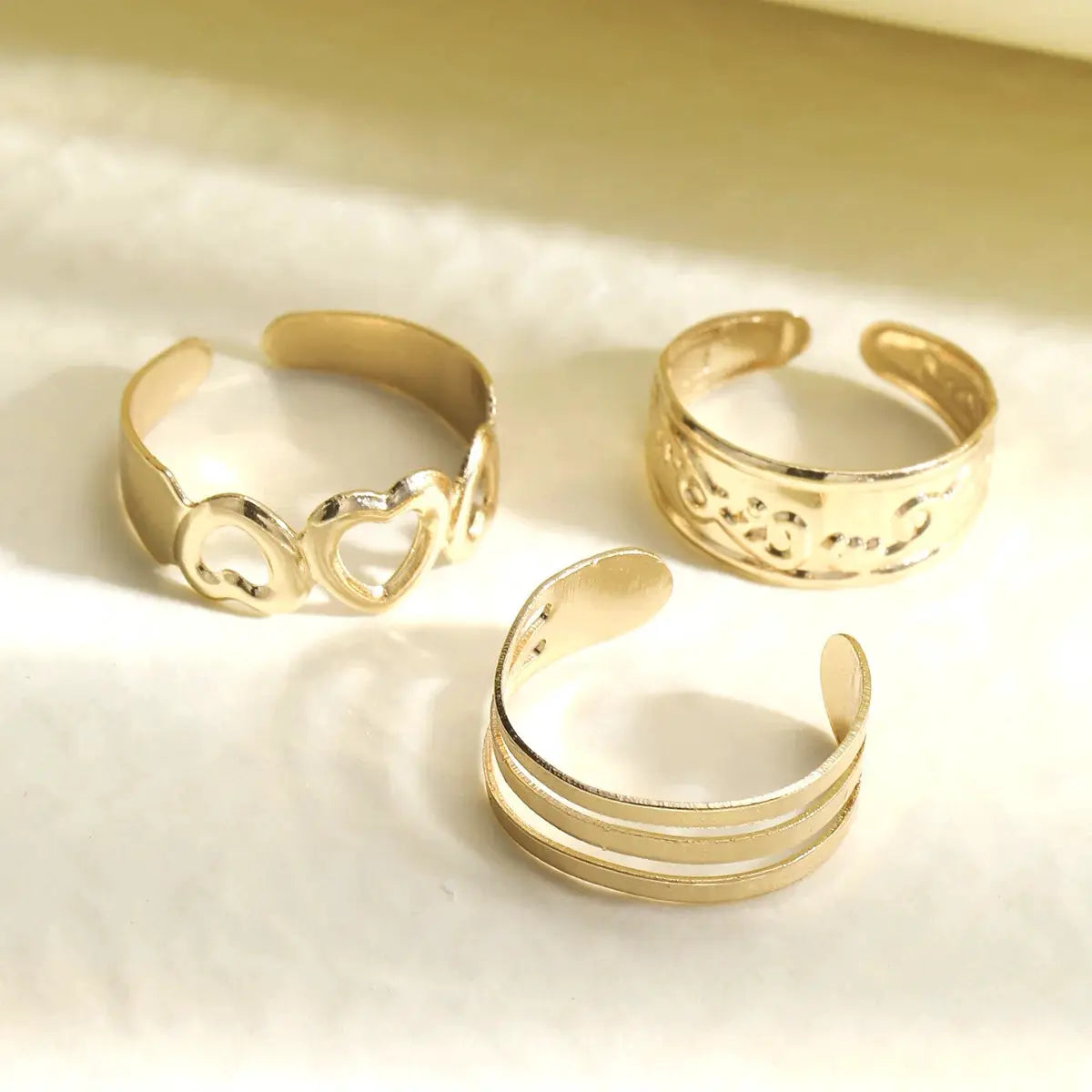 13 Piece Open Toe Rings Set For Women Adjustable Minimalist Hollow Heart Geometric Foot Jewelry For Summer Beach