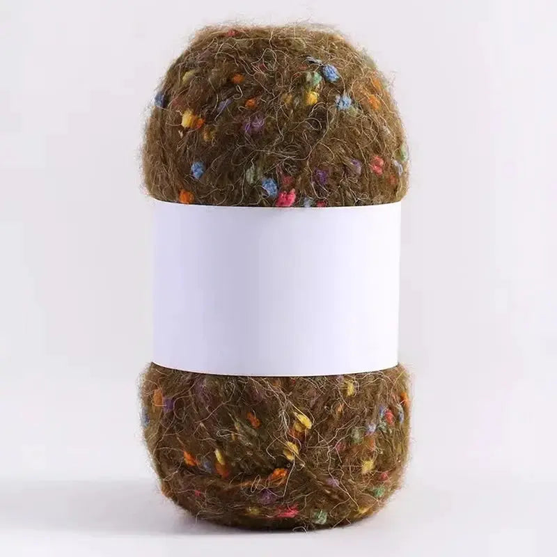 Rainbow Color Dot Mohair Yarn Ball Soft Hand Woven Knitting Thread For DIY Scarves Sweaters Shawls Coats Crochet
