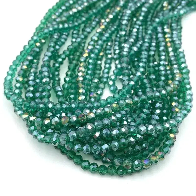 4mm Flat Crystal Glass Beads for Jewelry Making Loose Beads for Bracelets Necklaces and Earrings DIY Jewelry Supplies