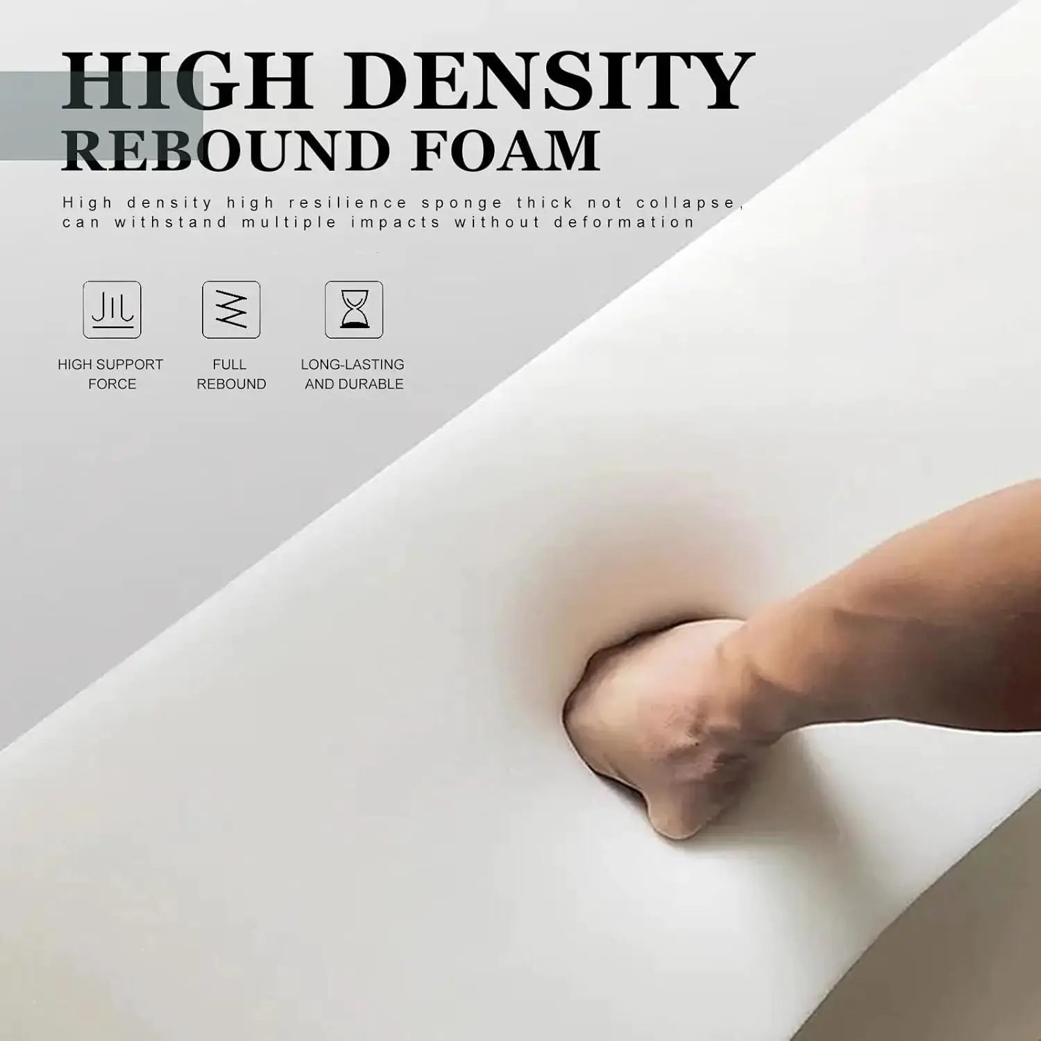 Square chair cushion by Simples Market with machine-washable cover; high-density foam