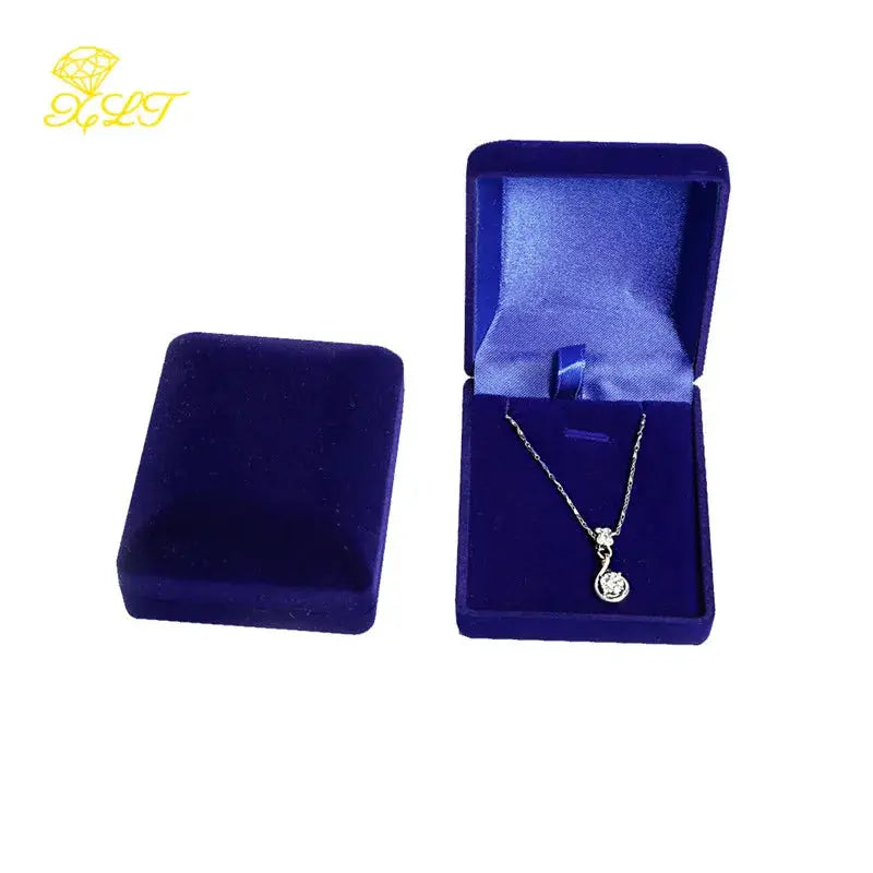 Velvet Jewelry Box For Pendant Display And Necklace Storage Gift Box Carrying Case Ideal For Jewelry Presentation