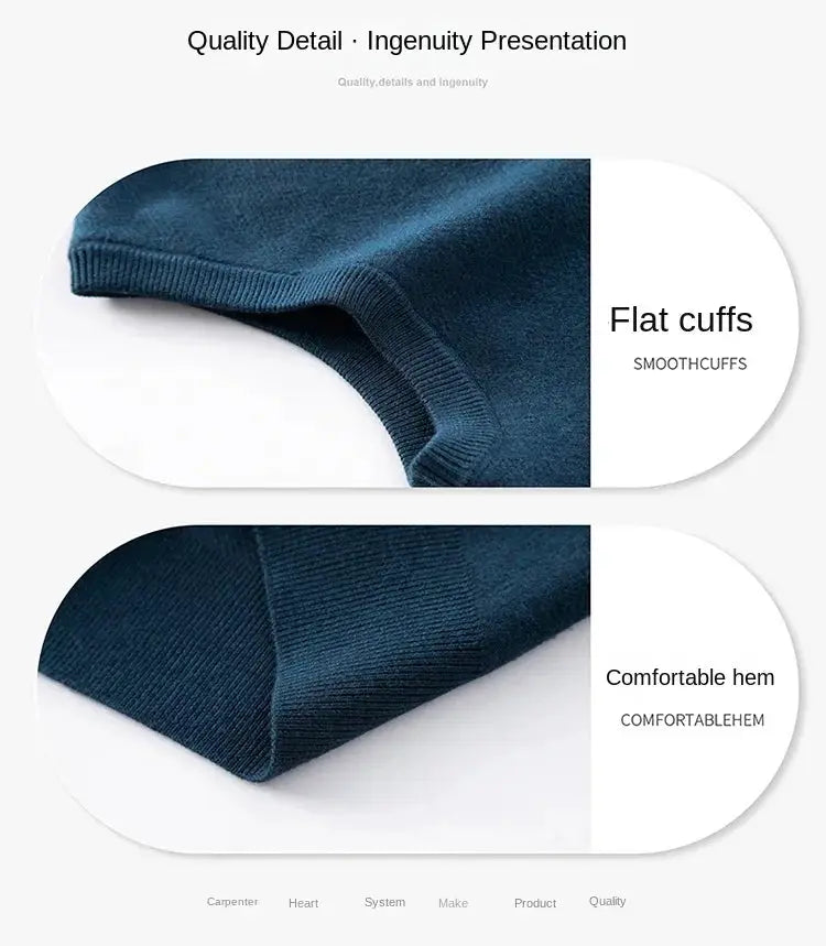 Men's navy blue wool-cashmere sleeveless vest, solid knit waistcoat by Simples Market