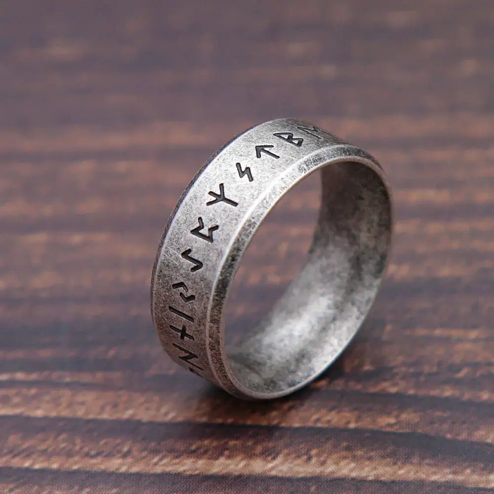 Fashion Retro Viking Rune Ring For Men And Women 316L Stainless Steel Odin Letter Ring Amulet Jewelry Gift Wholesale - Simples Market