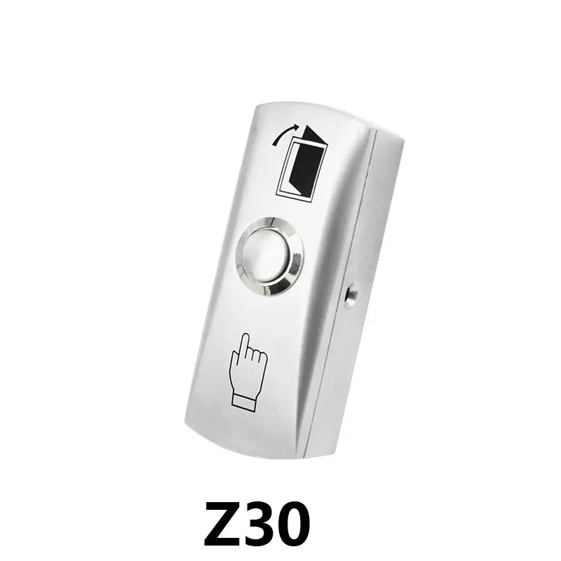 NO/COM zinc alloy exit button switch by Simples Market, silver metal push-button door release for access control