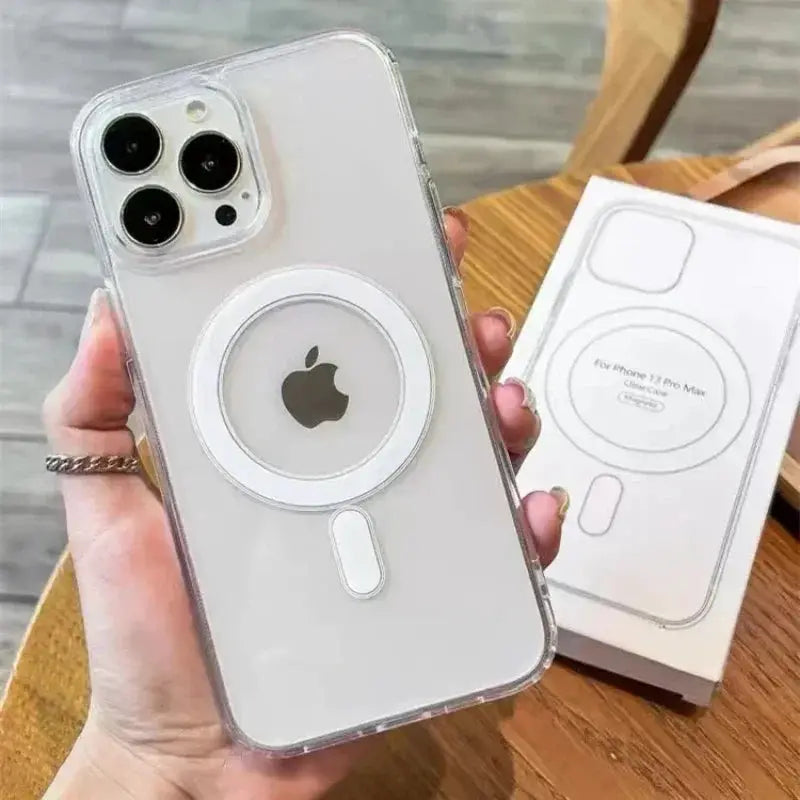 Simples Market clear MagSafe phone case with circular MagSafe ring for iPhone models