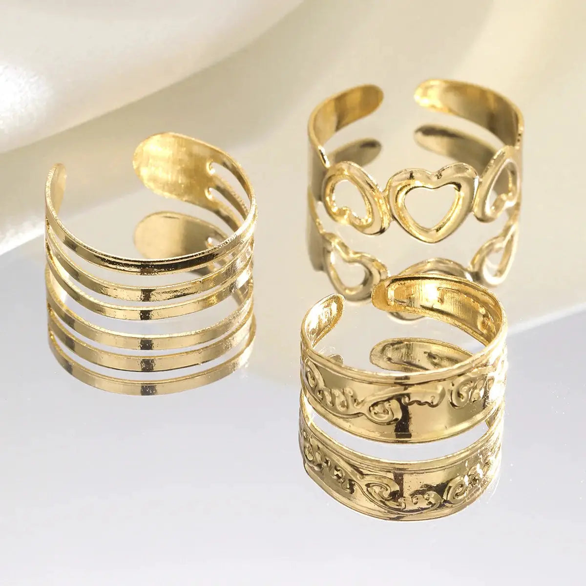 13 Piece Open Toe Rings Set For Women Adjustable Minimalist Hollow Heart Geometric Foot Jewelry For Summer Beach