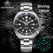 ADDIESDIVE Men's New Outdoor Quartz Watch 200M Diving BGW9 Super Blue Luminous Watch Sapphire Glass Men's Stainless Steel Watch
