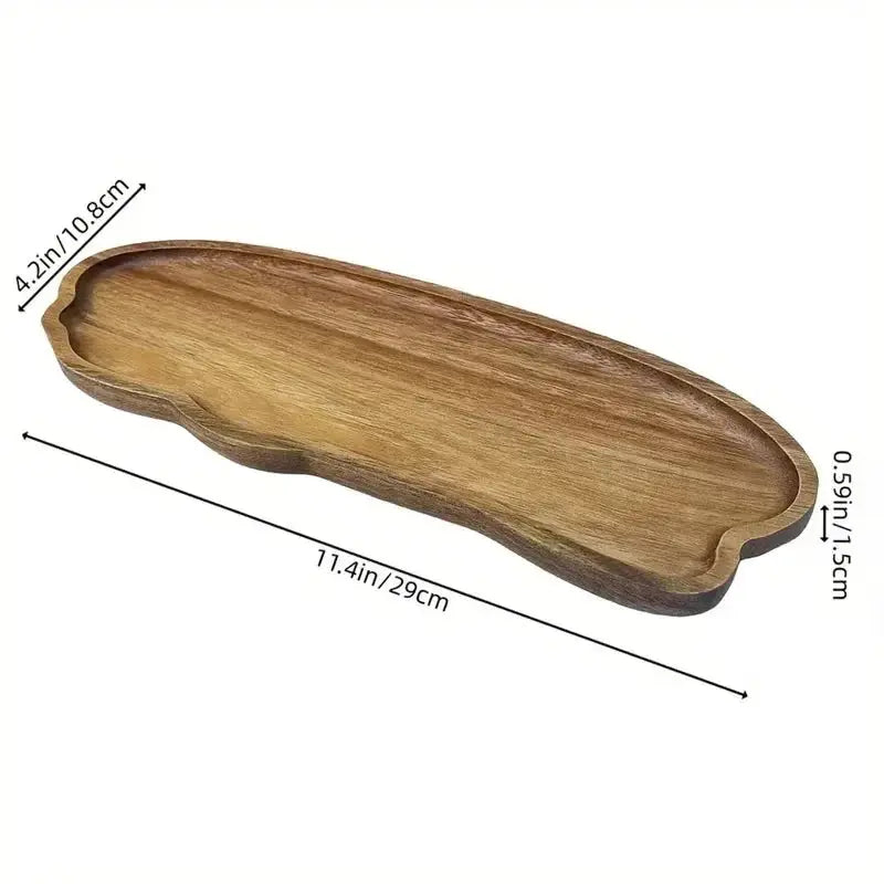 Japanese Style Wooden Serving Tray For Coffee Tea Desserts Snacks