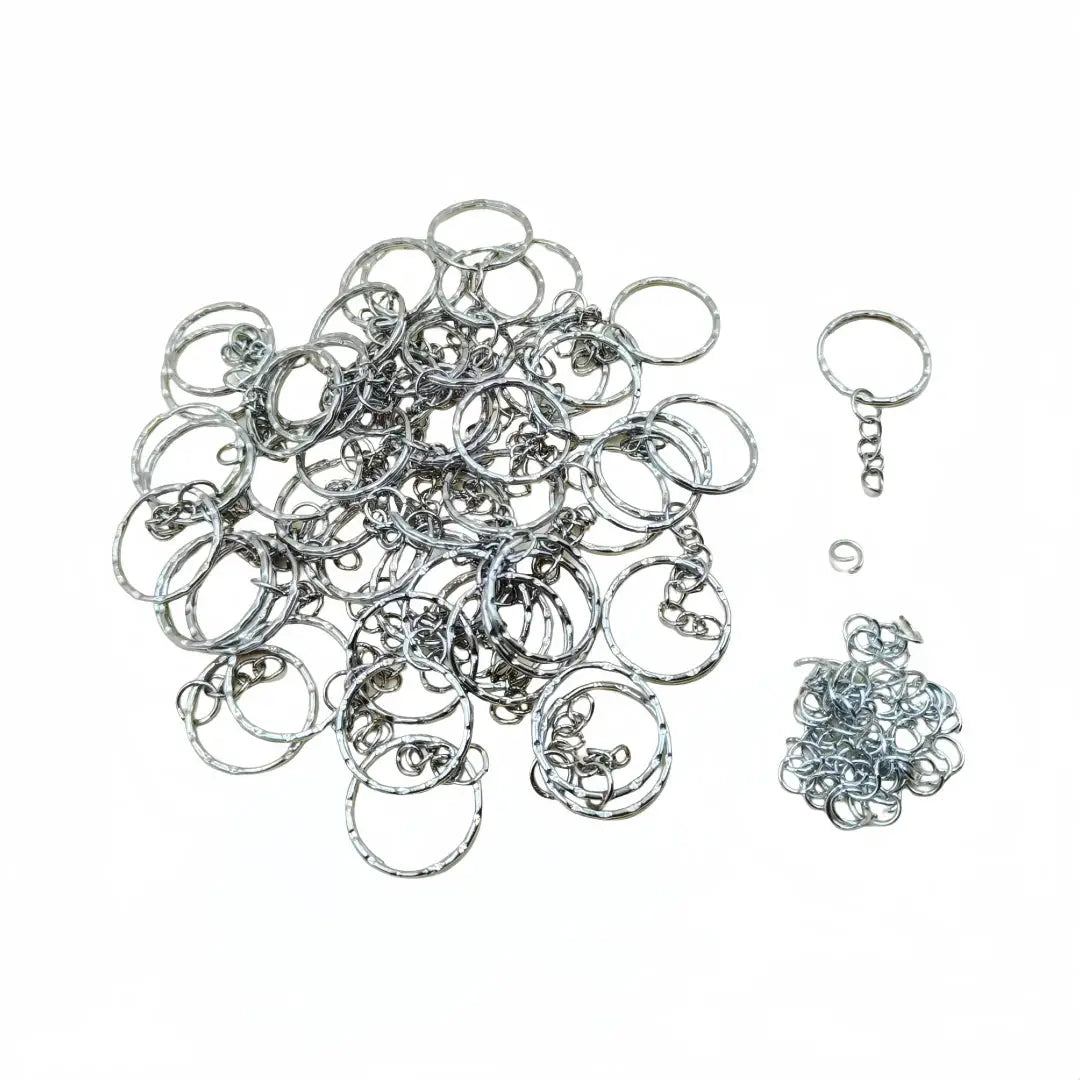 25mm Flat Metal Rings Set Of 50 Pcs Circular Keychain Rings For DIY Crafts Hanging Buckle