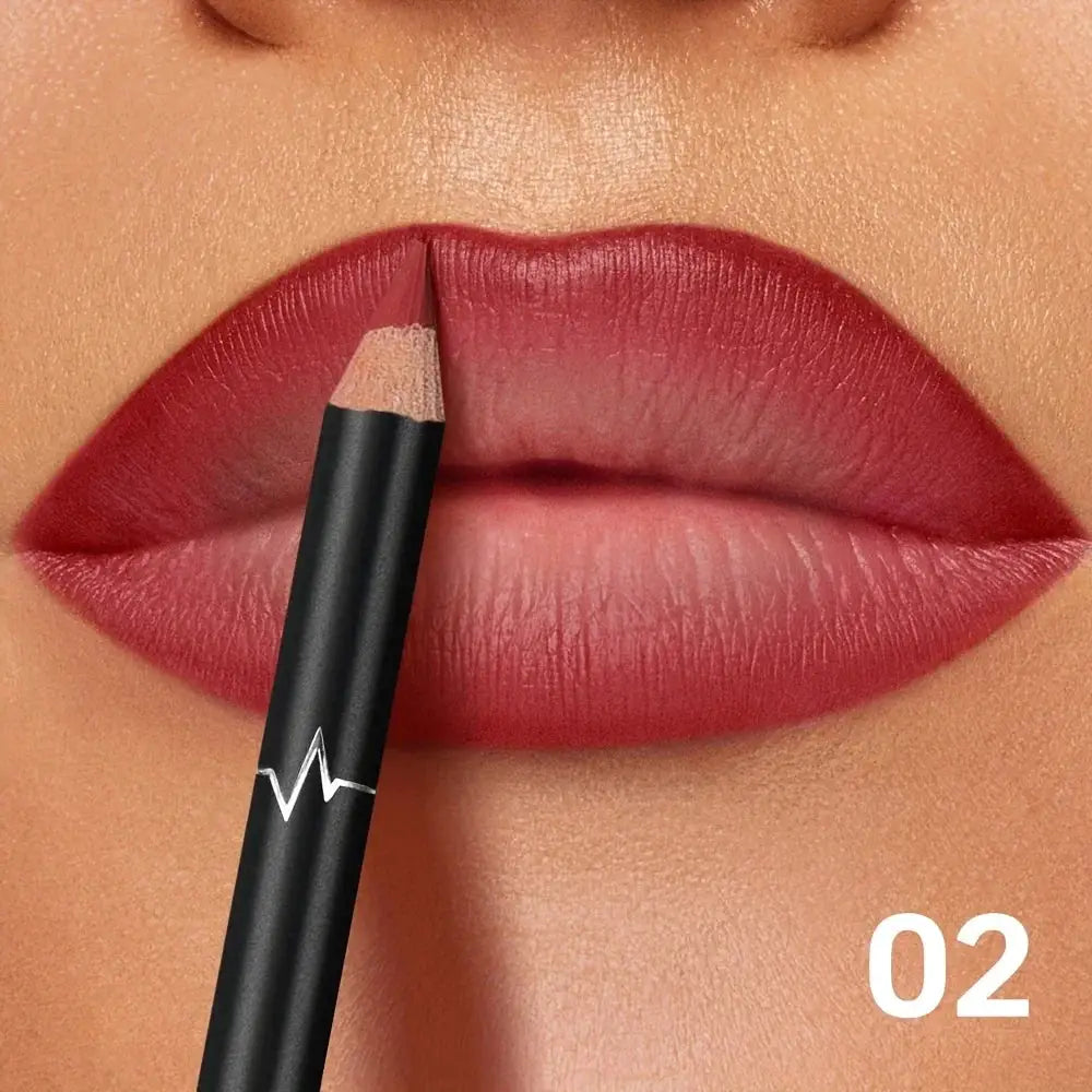 Pudaier Six Color Waterproof Matte Lip Liner Set Long Lasting Non Transfer Formula Matte Finish Precise Lip Definition