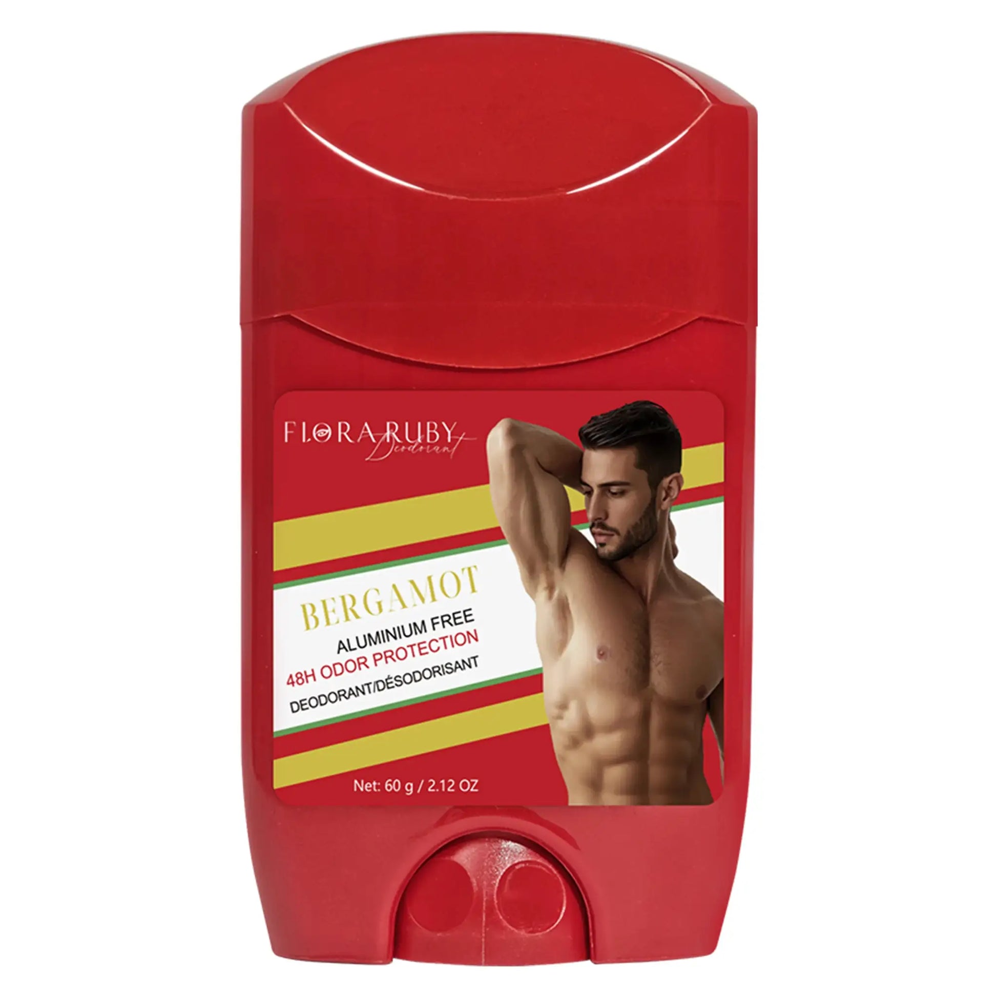 Old Spice Sandalwood deodorant for men in a red aluminum-free bottle with high-endurance odor protection
