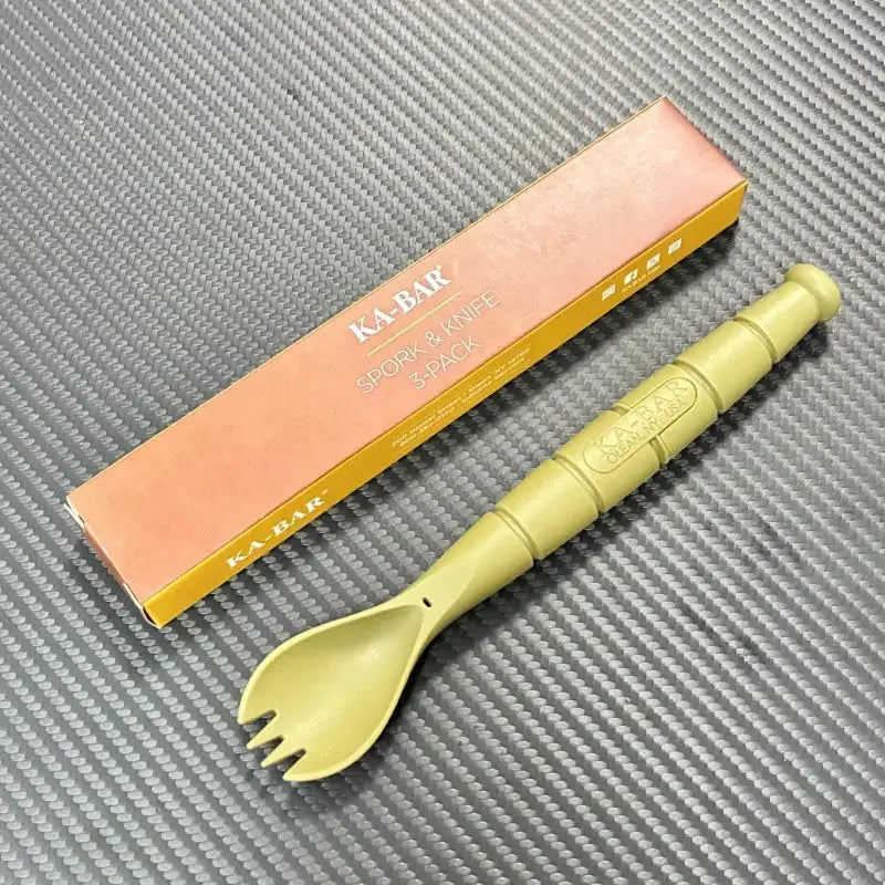 KA-BAR spork and knife 3-pack camping cutlery set in olive, by Simples Market