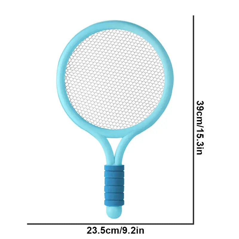 Kids Badminton And Tennis Racket Set For 3 To 12 Years Lightweight Plastic Outdoor Toy For Beginners