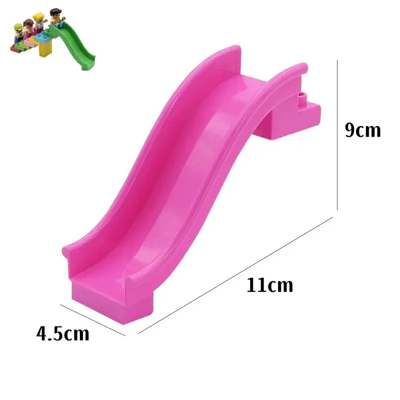 Big Building Blocks Duplo Compatible Large Brick Ferris Wheel Seesaw Slide Swing Educational Toy For Kids