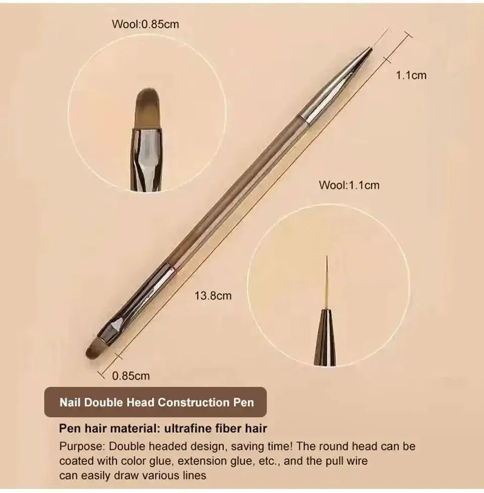 NailCraft 9 Piece Nail Brush Set Liner DIY Painting Pen Set Durable Acrylic Brushes For Precise Nail Art
