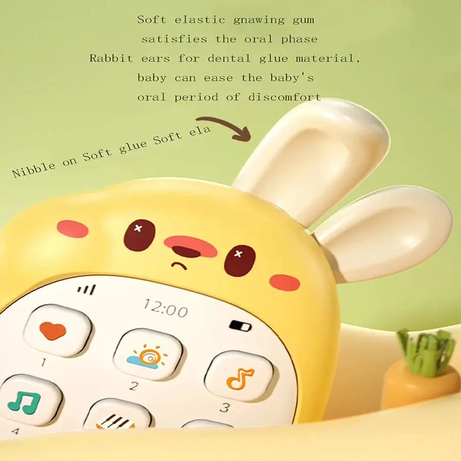 Childrens Rabbit Toy Mobile Phone For Babies 0-36 Months Chewable Puzzle Multifunctional Music Toy