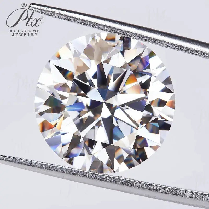 Round-cut moissanite loose stone, D color, 0.1–10 ct, for bracelet or necklace jewelry making