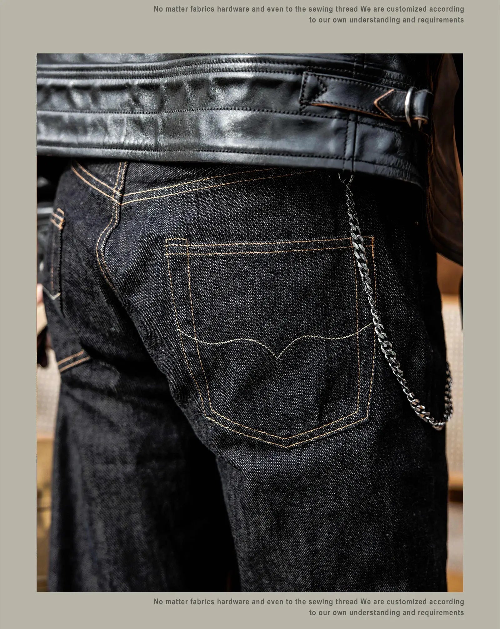 Red Tornado American denim jeans, dark indigo 12oz selvedge with loose straight fit