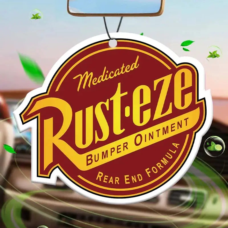 Rust Eze Car Air Freshener Perfume Pendant for Rearview Mirror Suspension with Super Cologne Fragrance