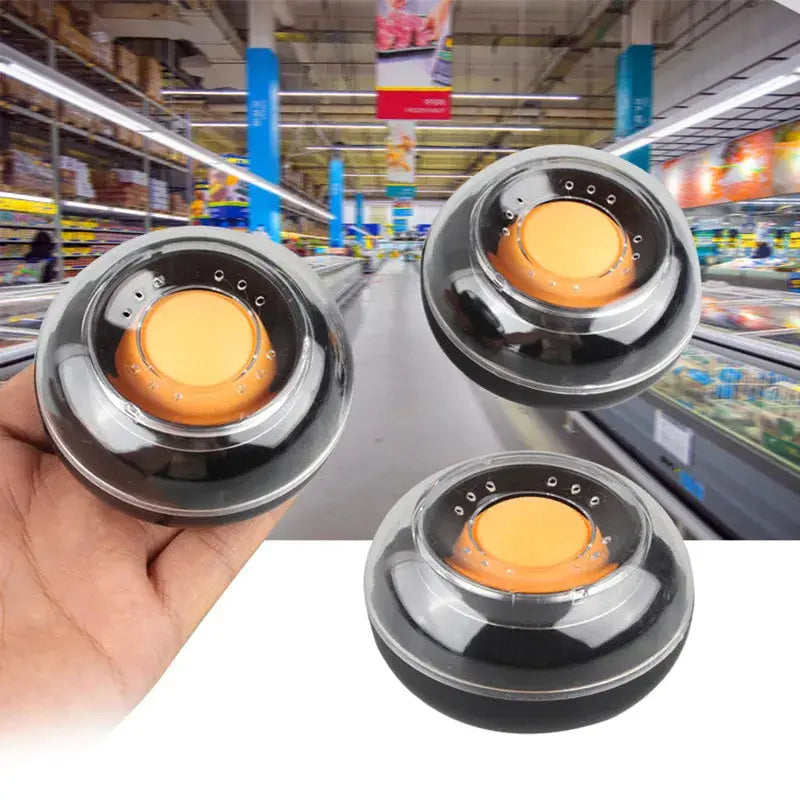 Simples Market 3-pack round money-counting finger-wet devices, chrome with orange center