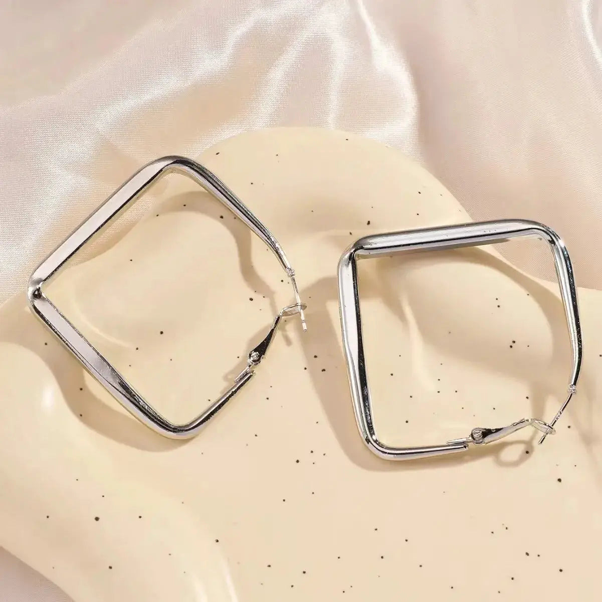Gold Tone Exaggerated Geometric Circle Hoop Earrings For Women Fashion Jewelry Statement Accessory