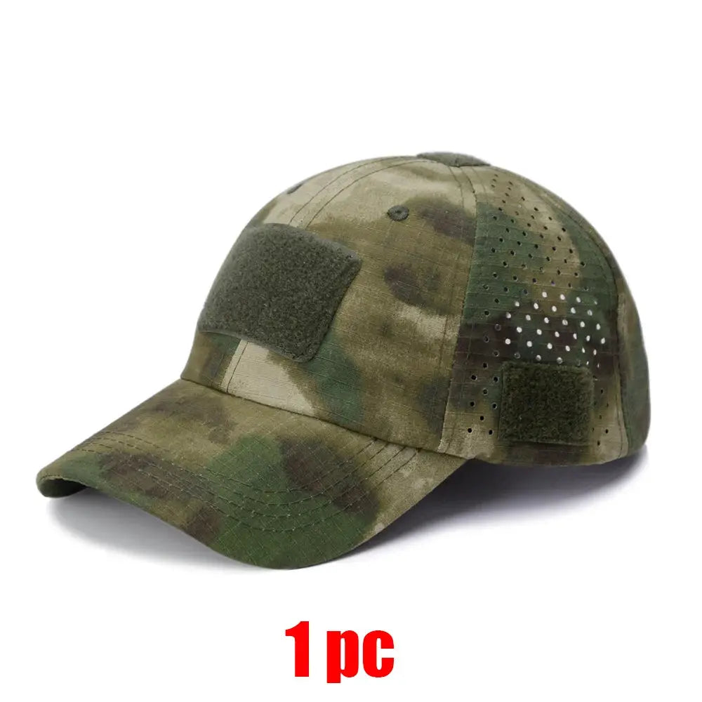 Mens Camouflage Baseball Cap Breathable Sun Protection Hat For Outdoor Sports Hunting Hiking Camping Beach Fishing