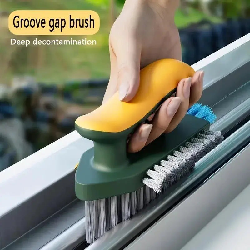 3 In 1 Multi Function Cleaning Brush With Hard Bristle Scrub Gap Brush And T Handle Grout Cleaner For Bathroom Kitchen