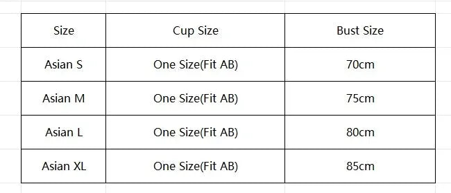 Simples Market women's invisible backless deep U-plunge bra with transparent straps; size chart shows Asian S–XL and bust 70–85 cm