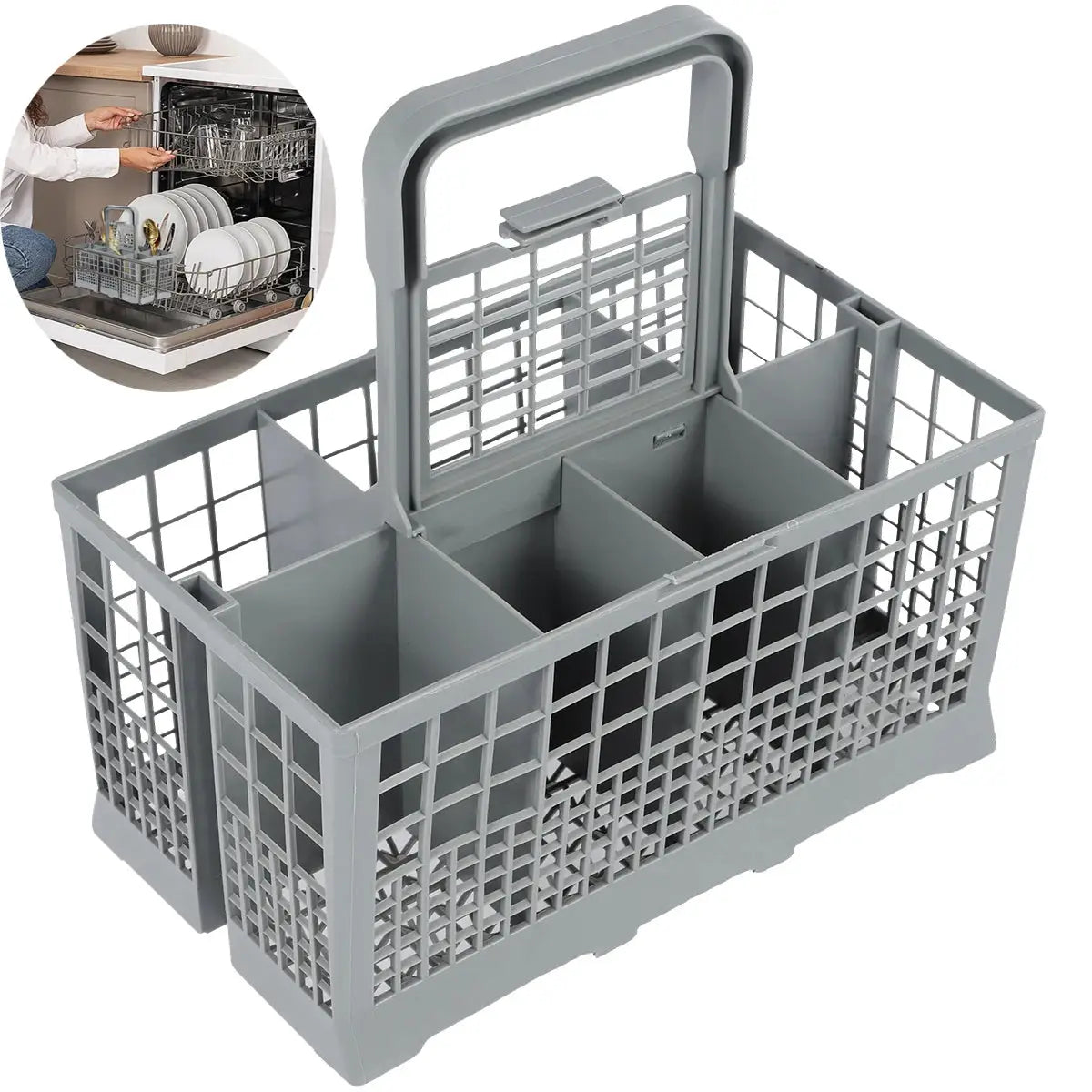 Multifunctional Dishwasher Basket Universal Foldable Cutlery Holder For Knife And Fork Storage