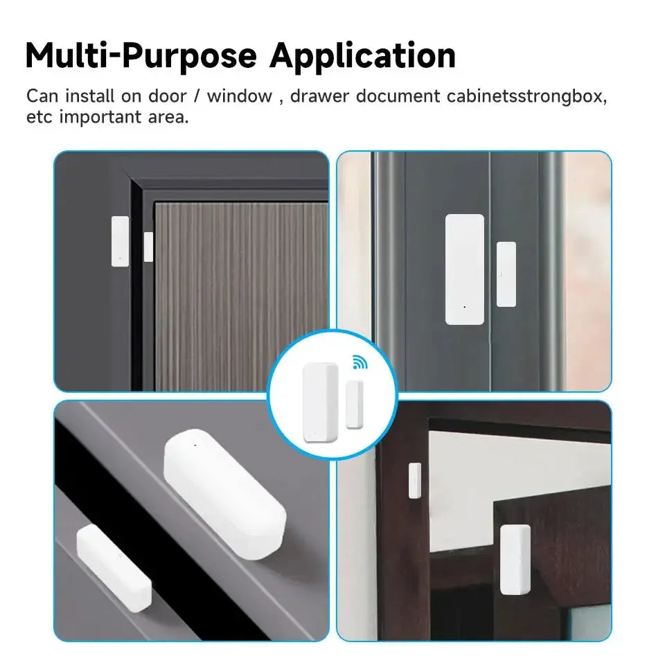 Simples Market Zigbee/WiFi door/window magnetic entry sensor, 2-piece white wireless set