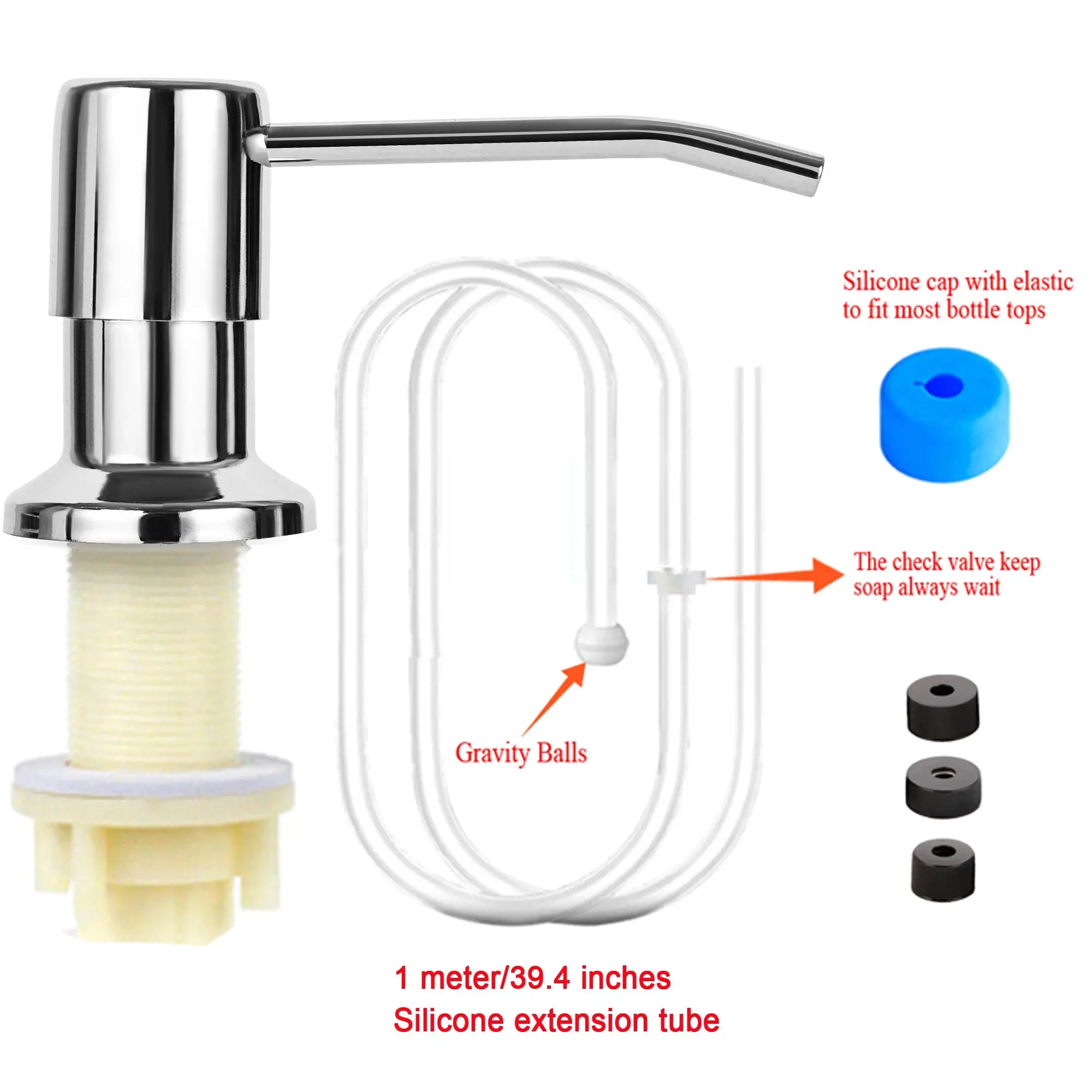 Under Sink Soap Dispenser Pump With Extension Tube Kit For Kitchen Sink Direct From Large Container No More Refills
