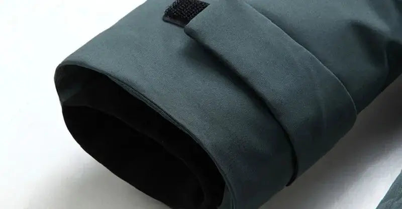 Simples Market LZLLTT men's hooded down jacket cuff with Velcro strap in dark teal