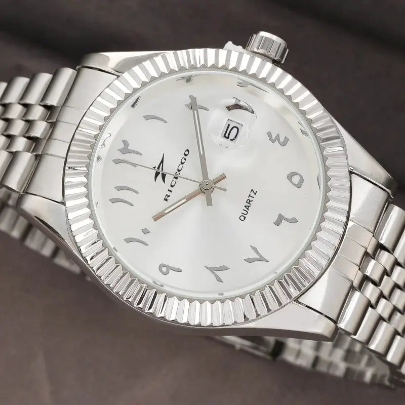 Mens Luxury Stainless Steel Quartz Wristwatch With Date Display For Classic Business And Casual Styles