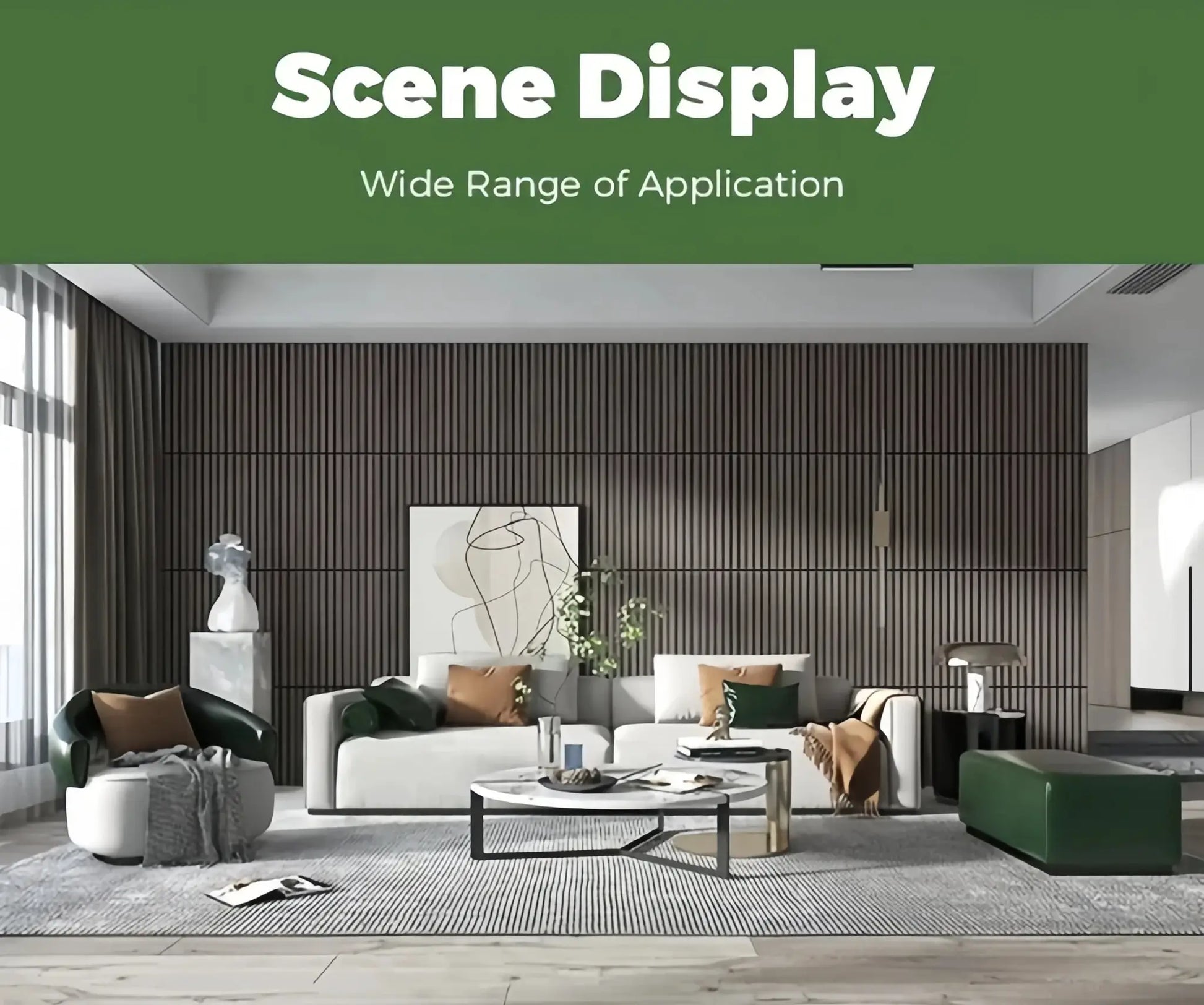 Faux wood grain grille self-adhesive wallpaper by Simples Market for wall panels; dark wood vertical slat finish.
