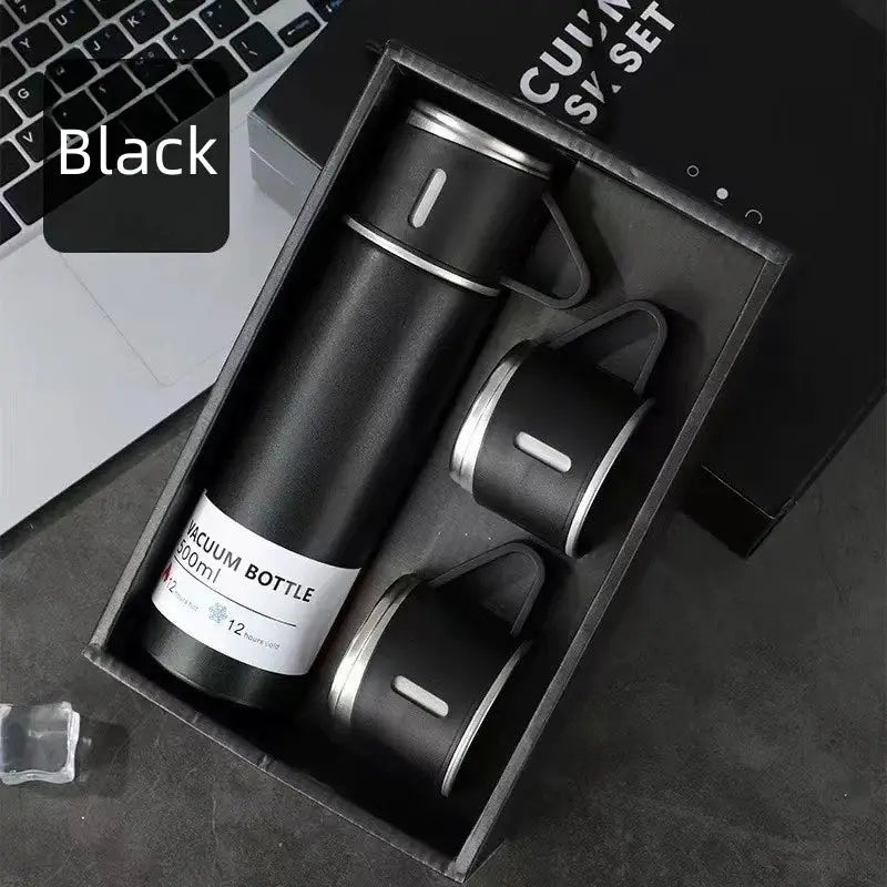 304 Stainless Steel Vacuum Insulated Water Bottle 500ml Portable Coffee Bottle Business Style Travel Thermal Mug