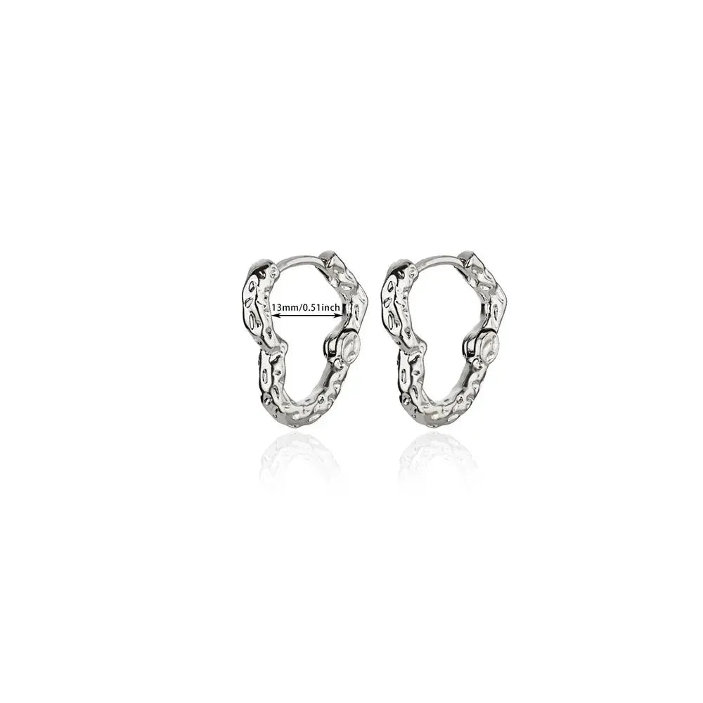 Hollow Zircon Heart Earrings For Women Stainless Steel Gold Color Jewelry Gift Free Shipping Luxury Wedding Accessory