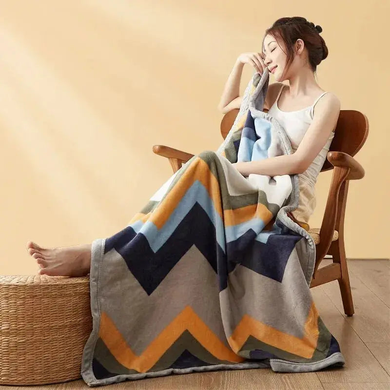Extra Soft Flannel Blanket Thickened Nap For All Season Comfort 100 Percent Polyester