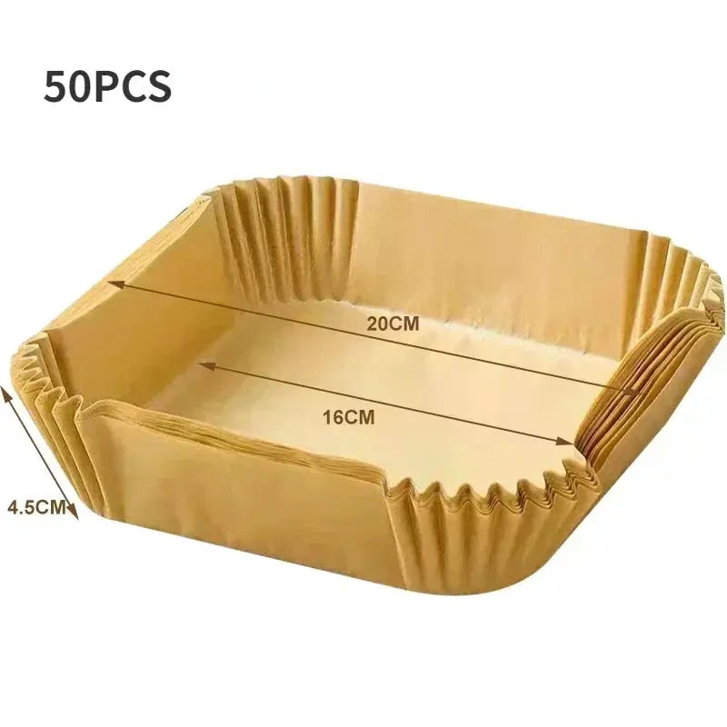 Disposable Air Fryer Parchment Paper Liners For Square And Round Pans Nonstick Oil Absorbing Mat Kitchen Oven