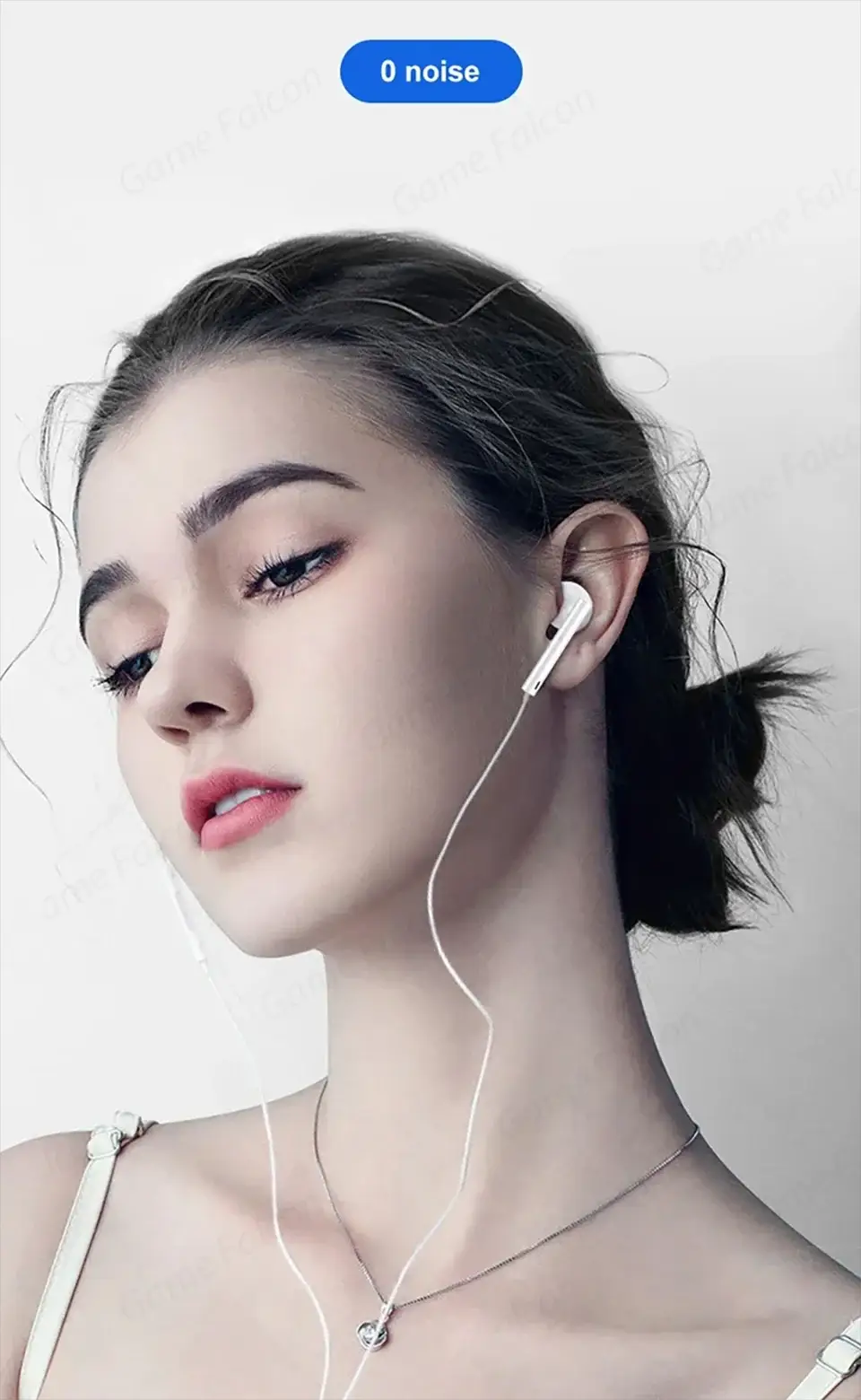 Simples Market white wired earbud headset for iPhone 15/14/13 Pro with 3.5mm jack