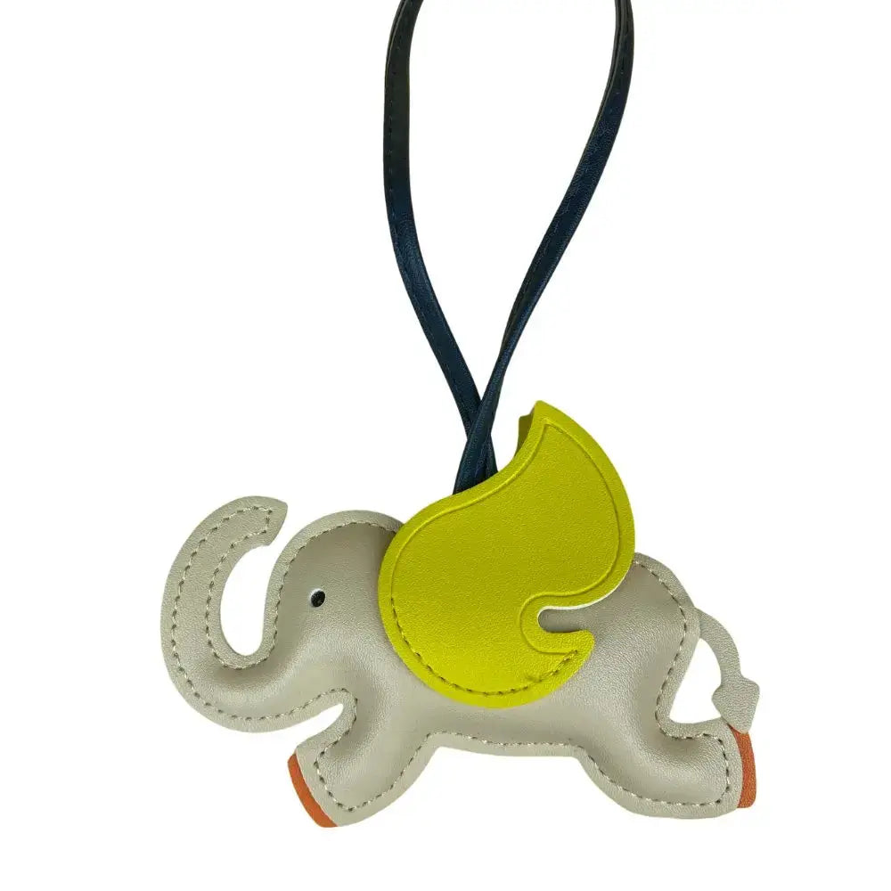 Elephant Bag Charm For Purse And Keys Multi Color PU Leather Accessory For Backpack