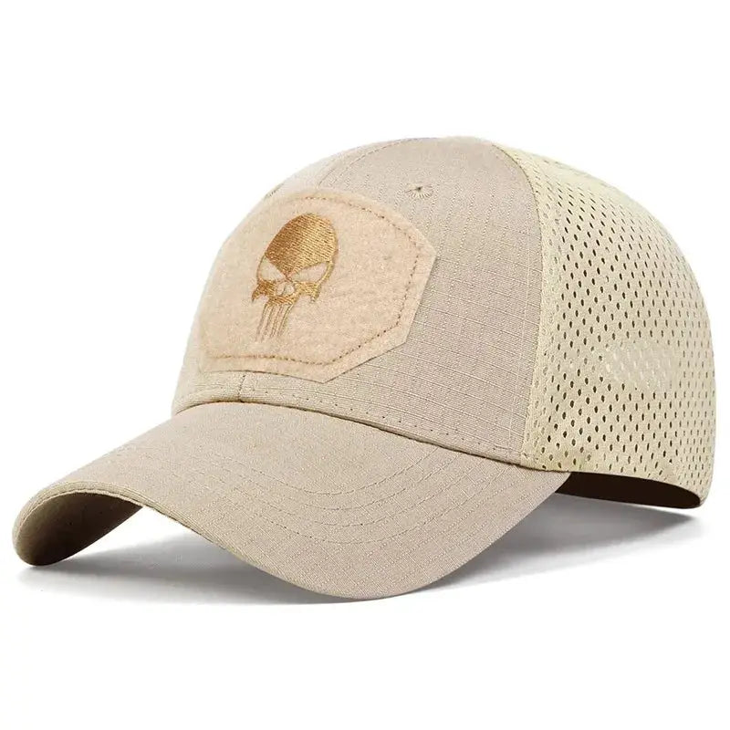 2025 Skull Embroidered Patch Baseball Caps Breathable Adjustable Sun Protection Outdoor Casual Hats For Spring And Autumn