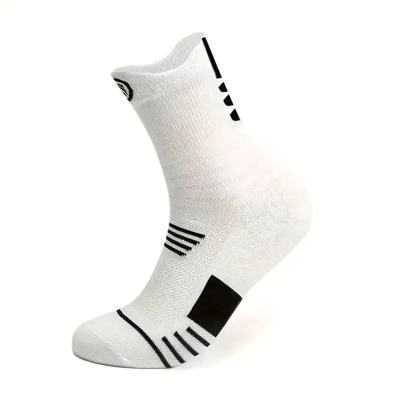 3 Pairs Men's Comfort Fit Cushion Performance Athletic Crew Socks For Outdoor Sports And Everyday Wear